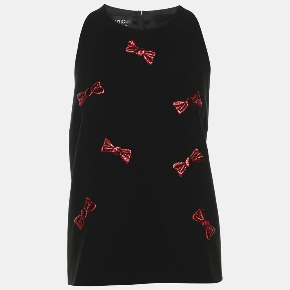 Boutique Moschino Black Crepe Top M